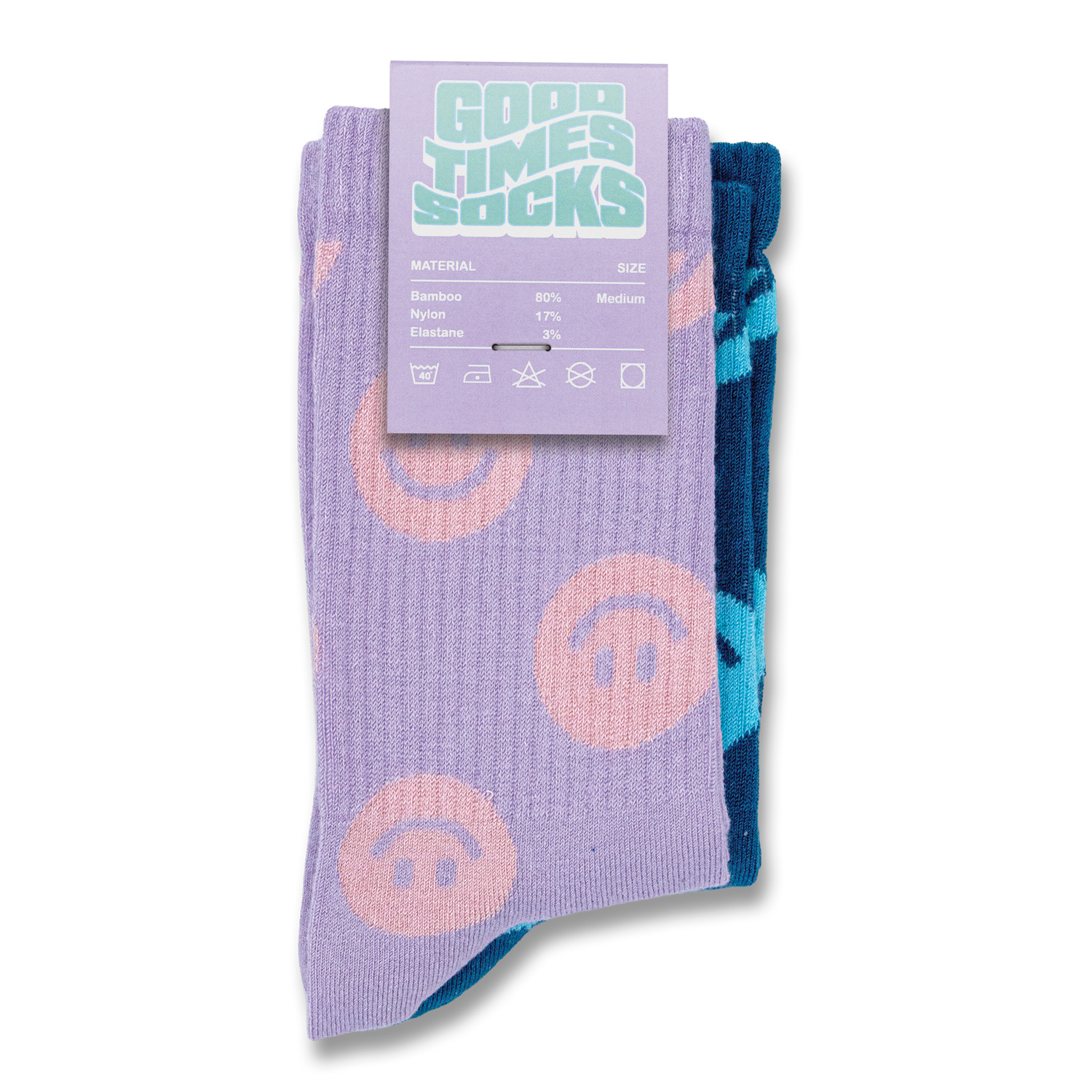Pixel Knitted Bamboo Crew Socks - Set of 2 - Image 5