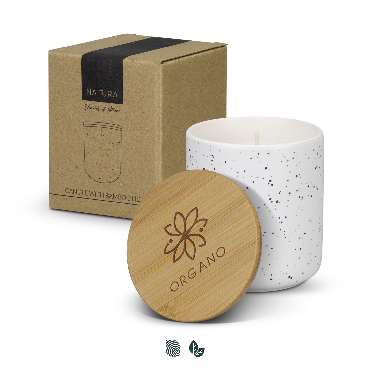 NATURA Candle with Bamboo Lid