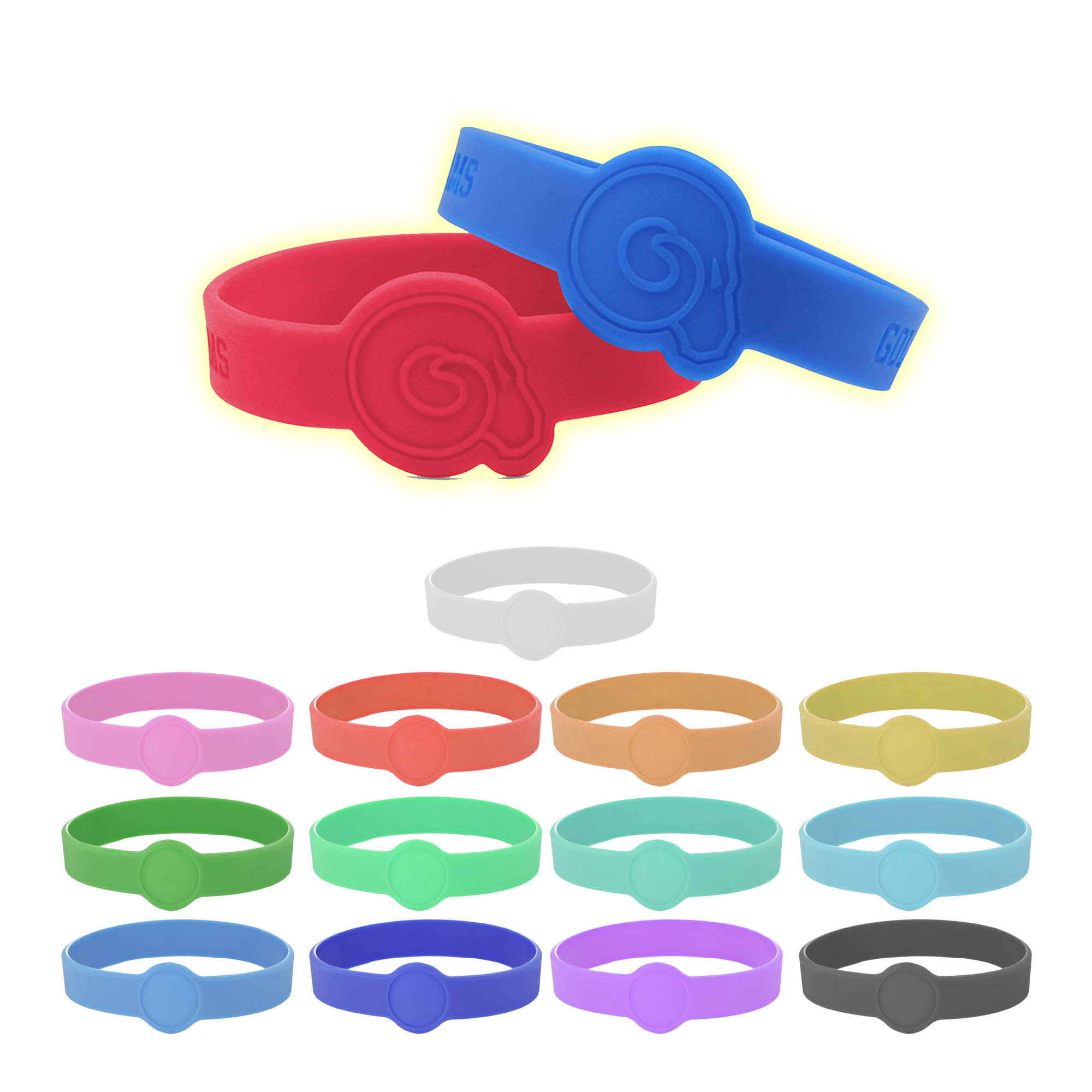 Neon Glow Silicone Wrist Band Custom Design - Image 2