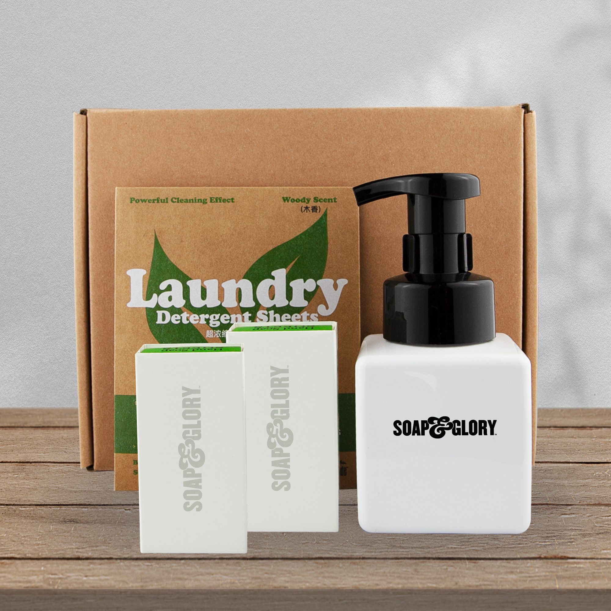 Paper Soap and Bottle Gift Set