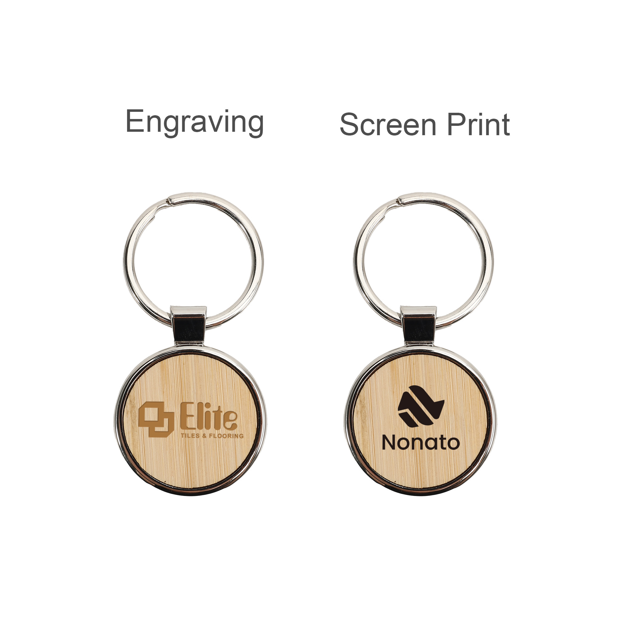 Round Wooden Keyring - Image 4