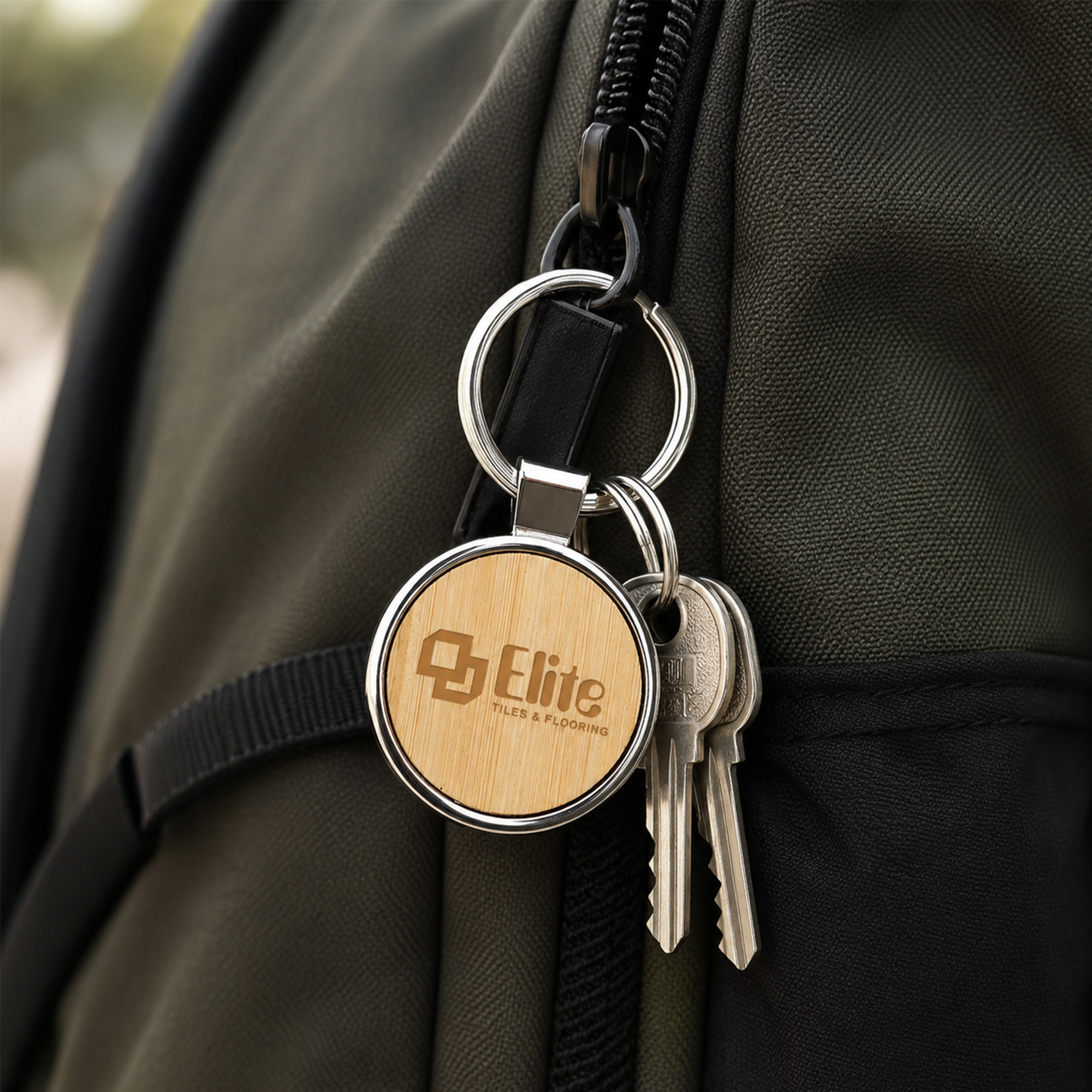 Round Wooden Keyring - Image 5