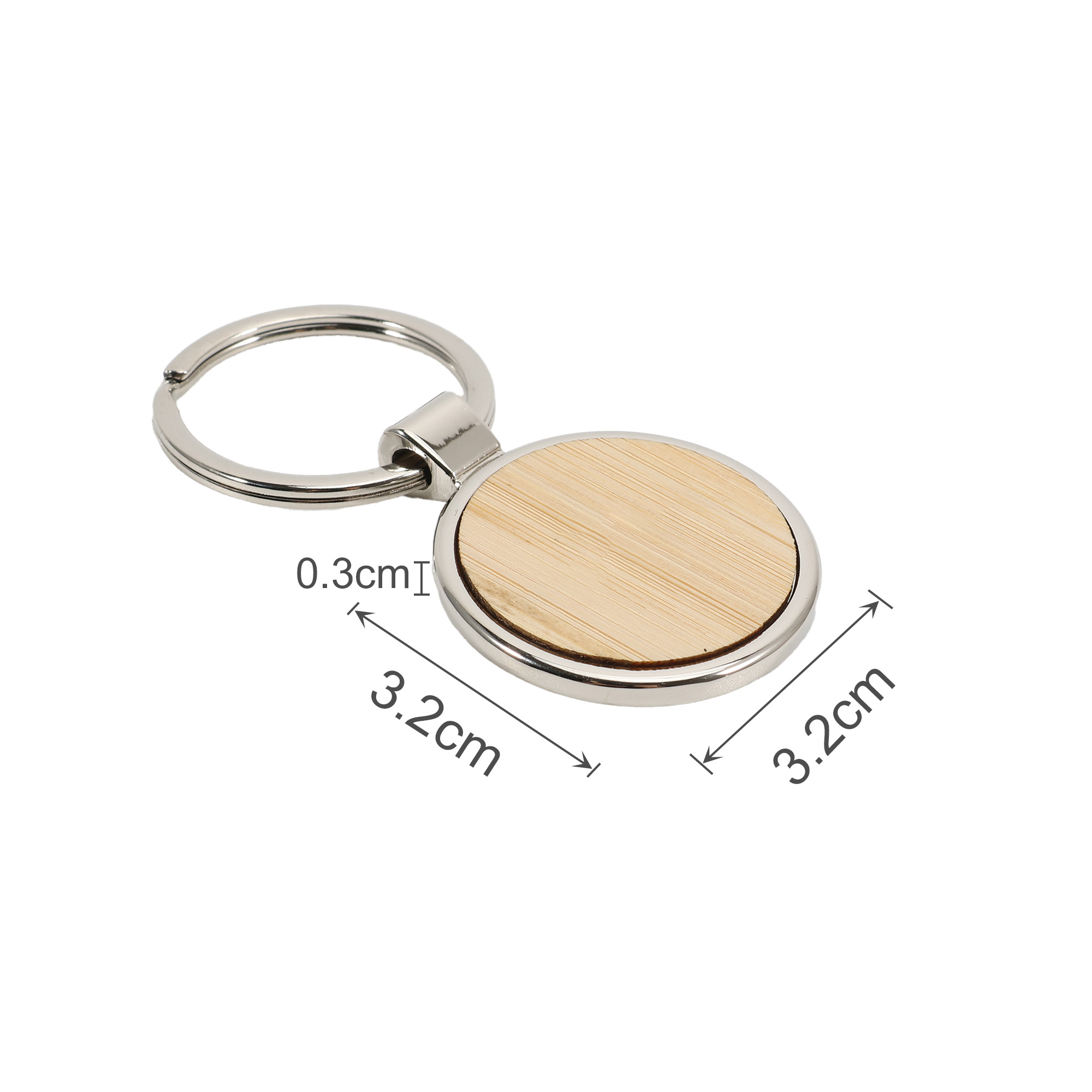 Round Wooden Keyring - Image 3