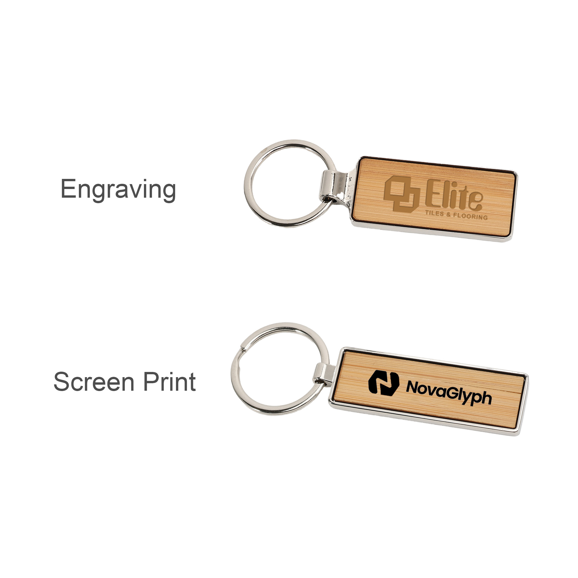 Rectangle Wooden Keyring - Image 5