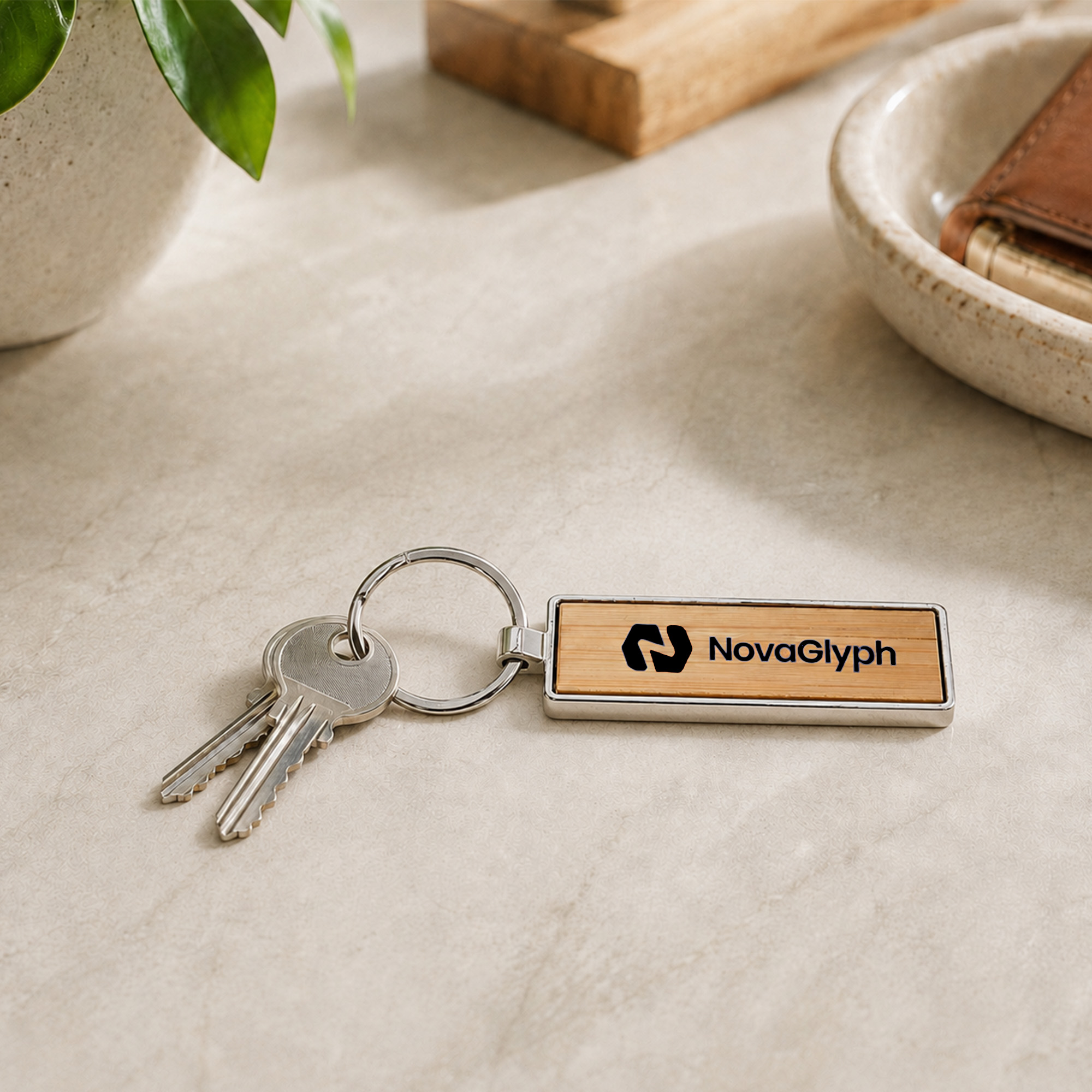 Rectangle Wooden Keyring - Image 6