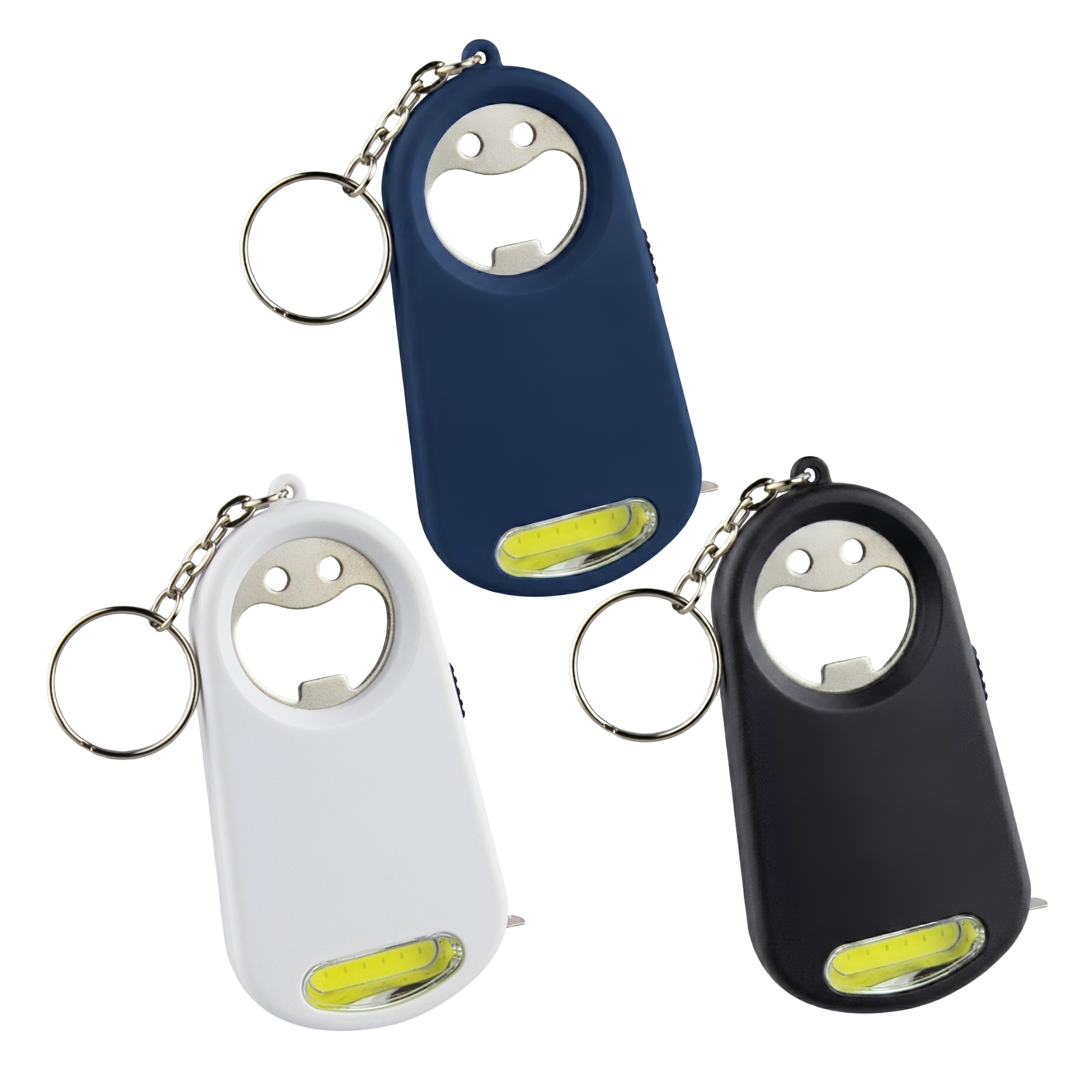 Smily Torch Tape Bottle Opener Key Ring - Image 2