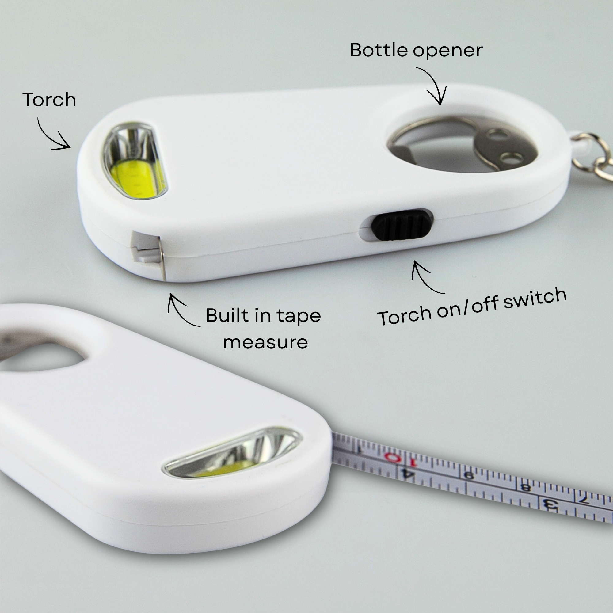 Smily Torch Tape Bottle Opener Key Ring - Image 8