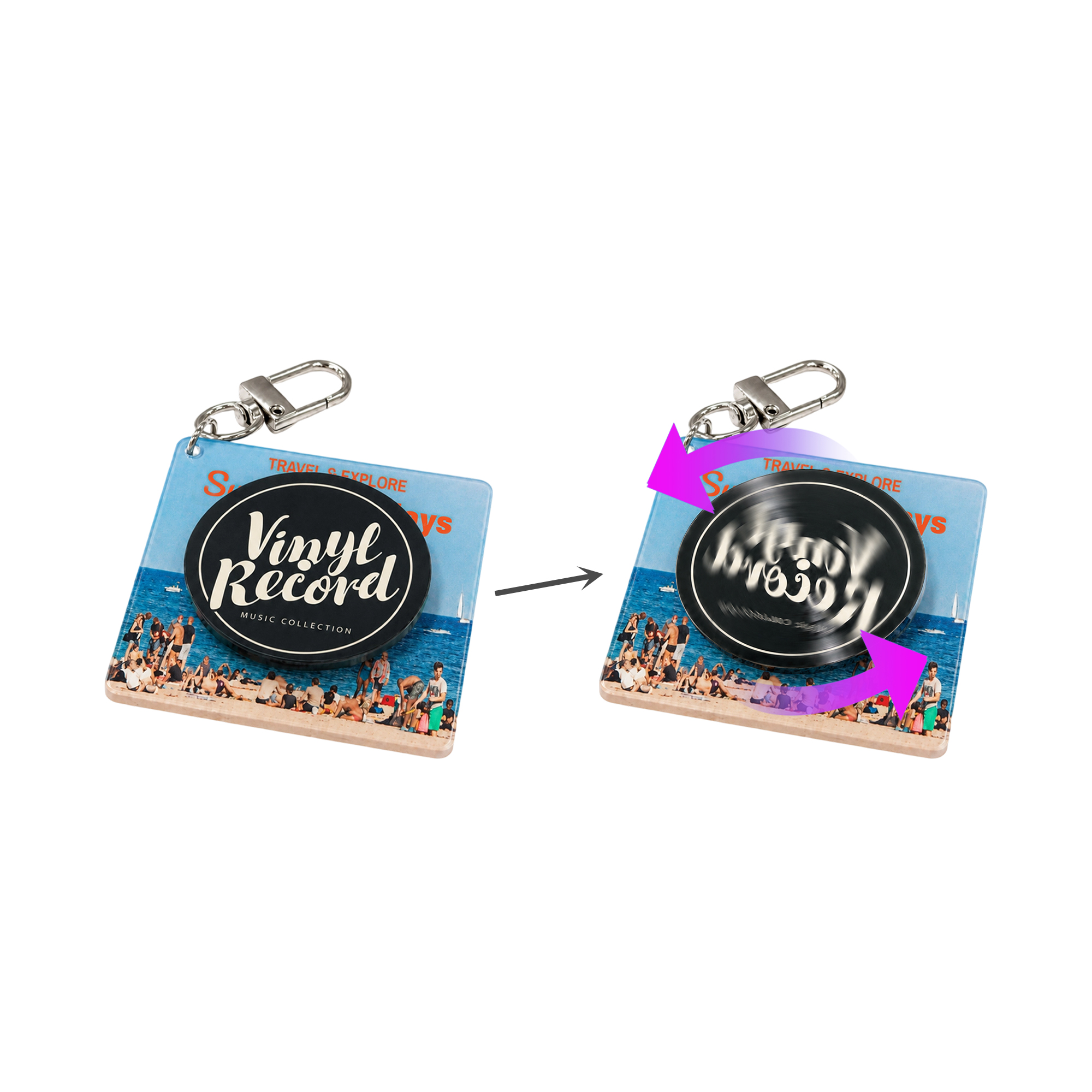 NFC Acrylic Spinning Keychain - Image 3