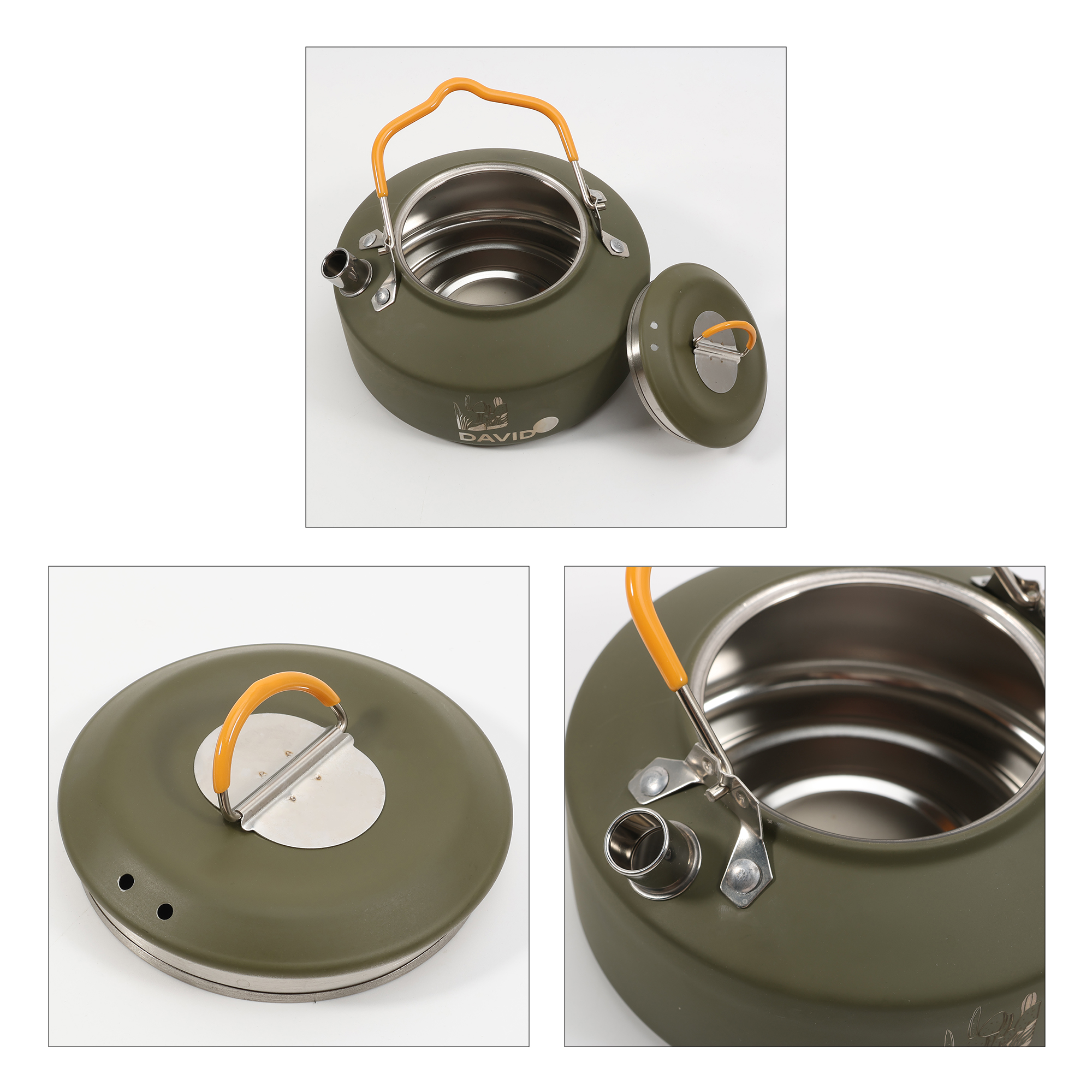1 Litre Camping Kettle Coffee Tea Pot with Lid - Image 8