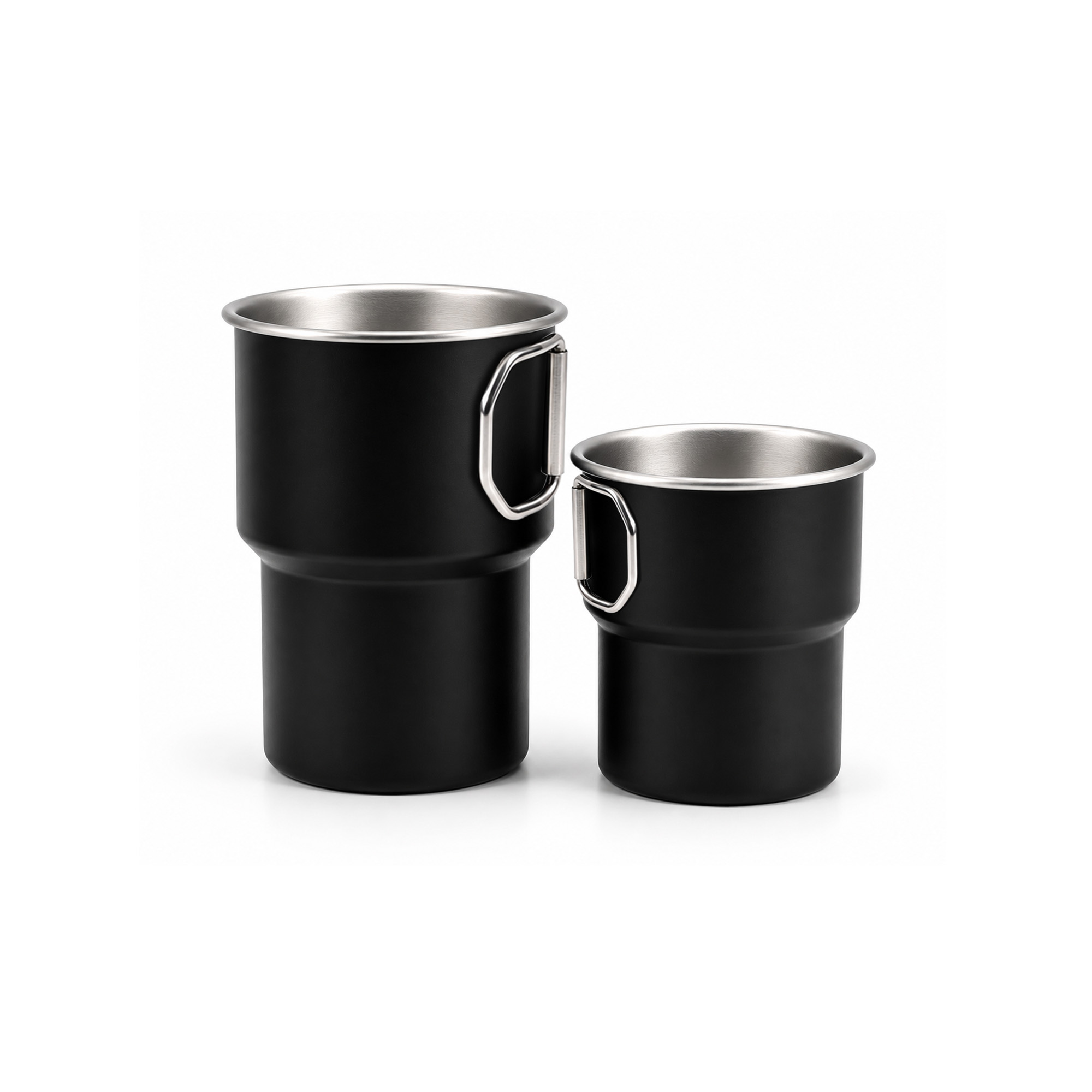 280ML/500ML Stainless Steel Camping Mug with Handle - Image 2