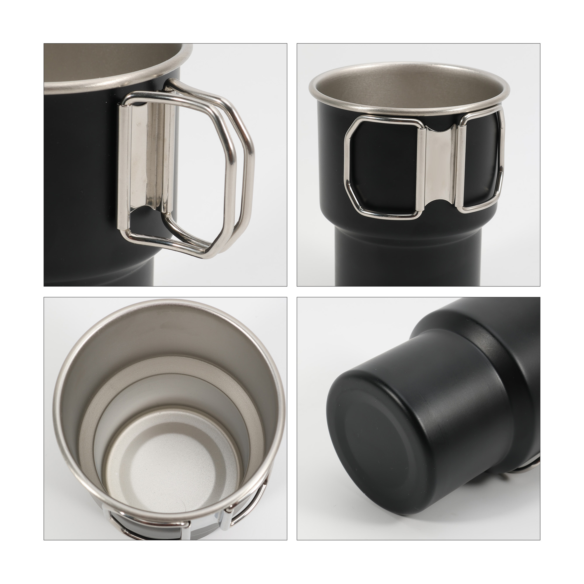 280ML/500ML Stainless Steel Camping Mug with Handle - Image 8