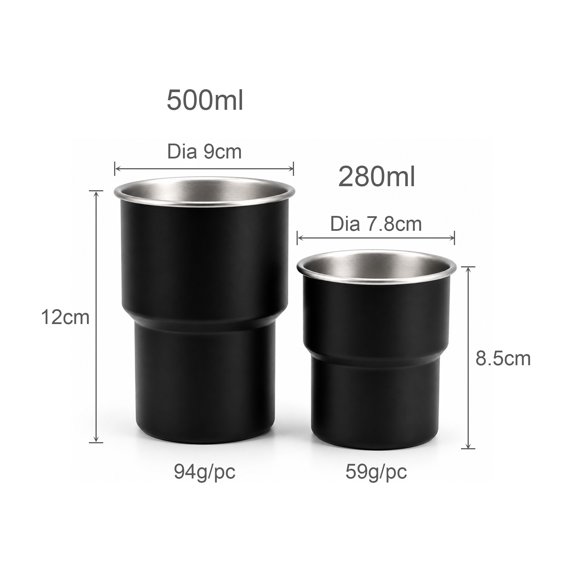 280ML/500ML Stainless Steel Camping Mug - Image 6