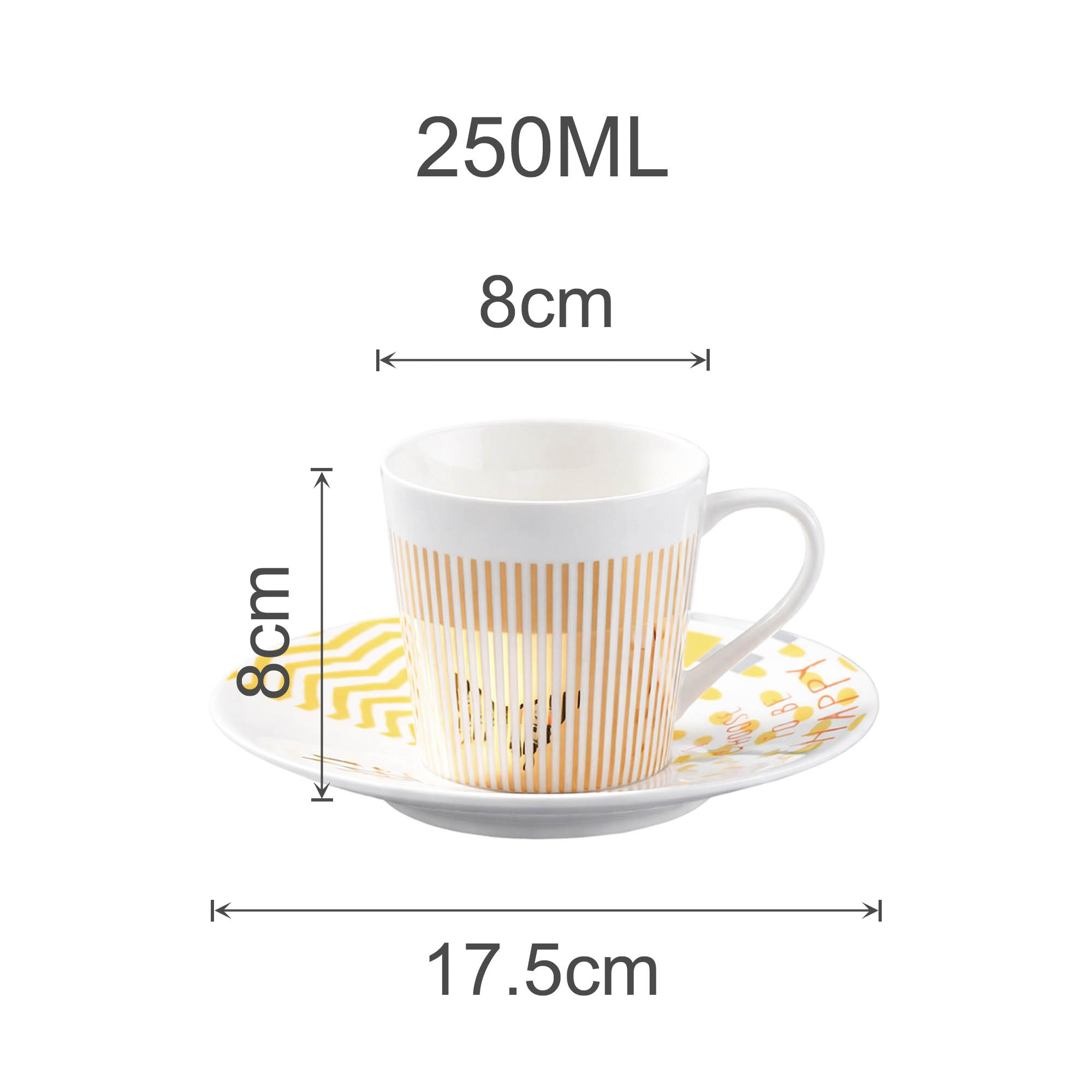 250ML Dynamic Ceramic Mirror Reflection Coffee Mug - Image 7