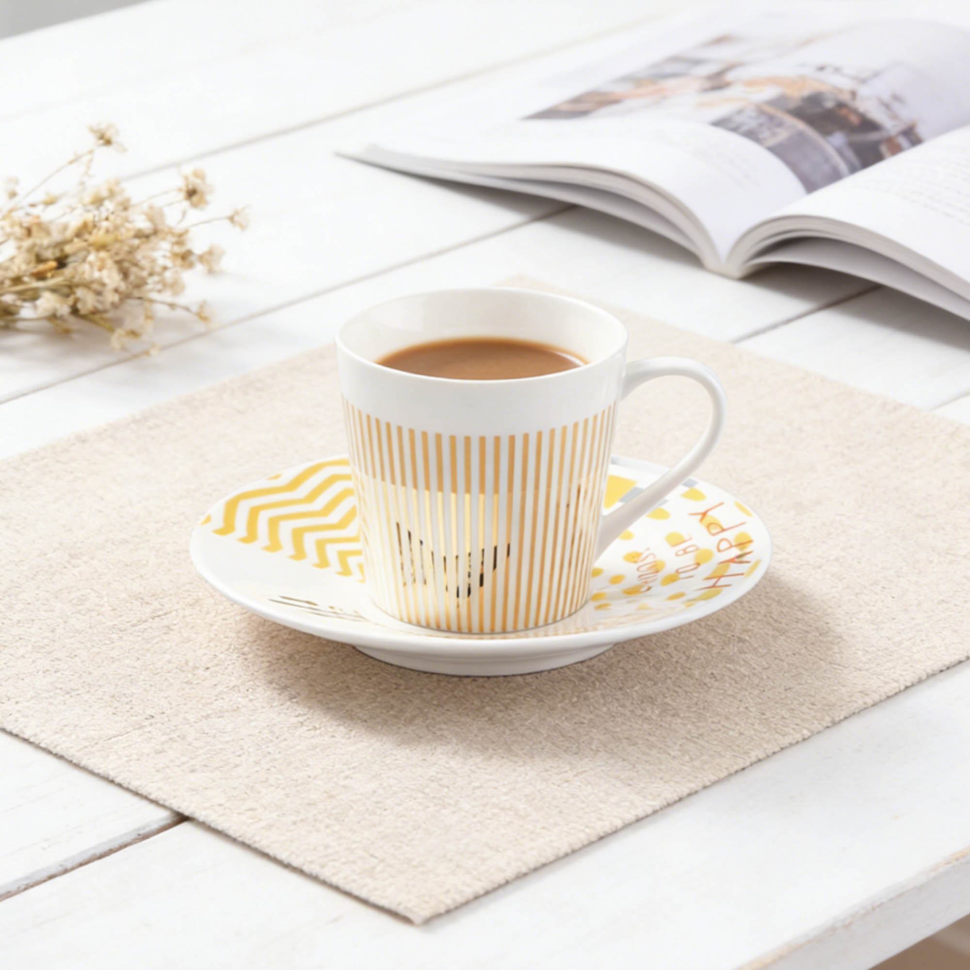 250ML Dynamic Ceramic Mirror Reflection Coffee Mug - Image 10