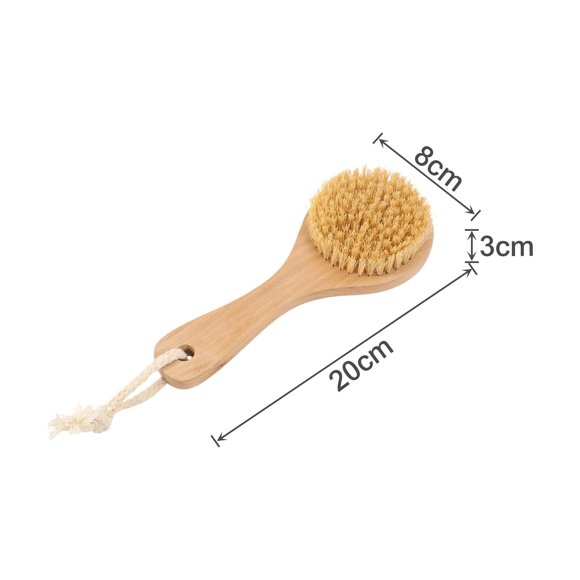 Round Body Brush with Short Handle - Image 3